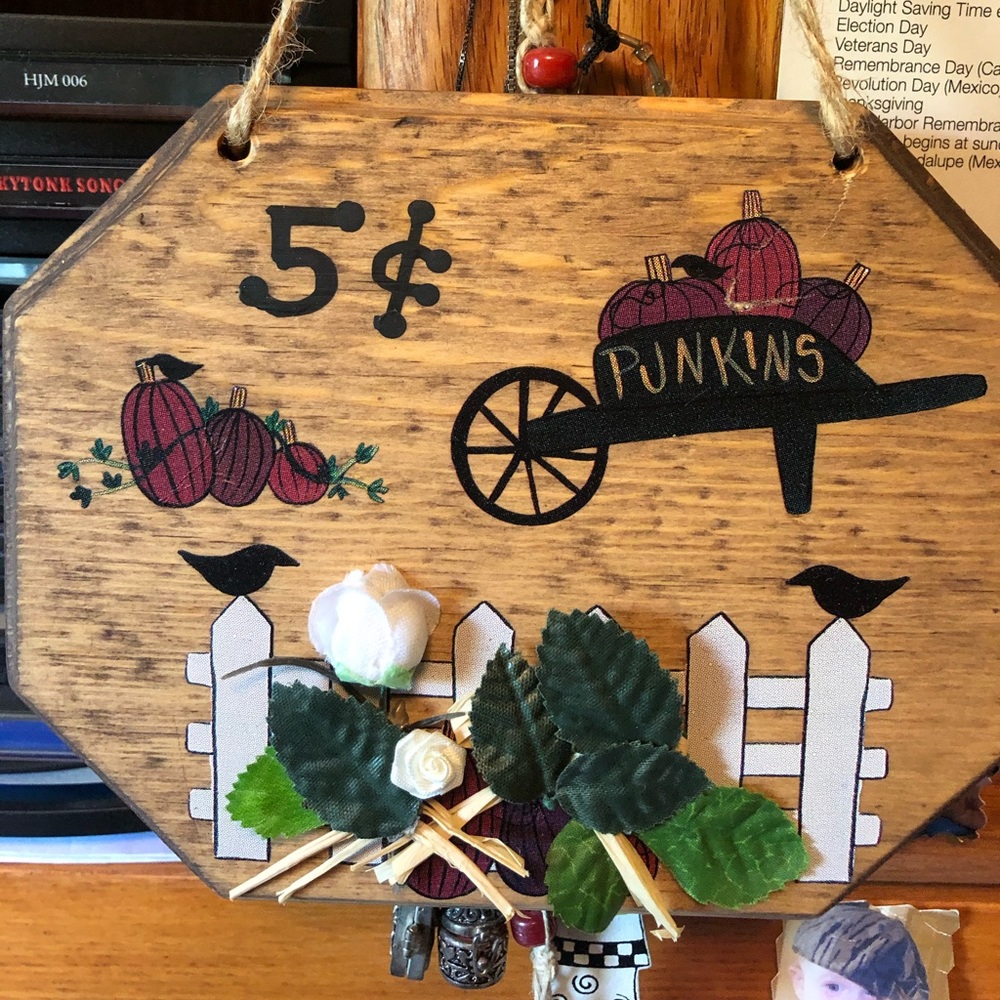 Wood Plaque Wall Art “5 cents”